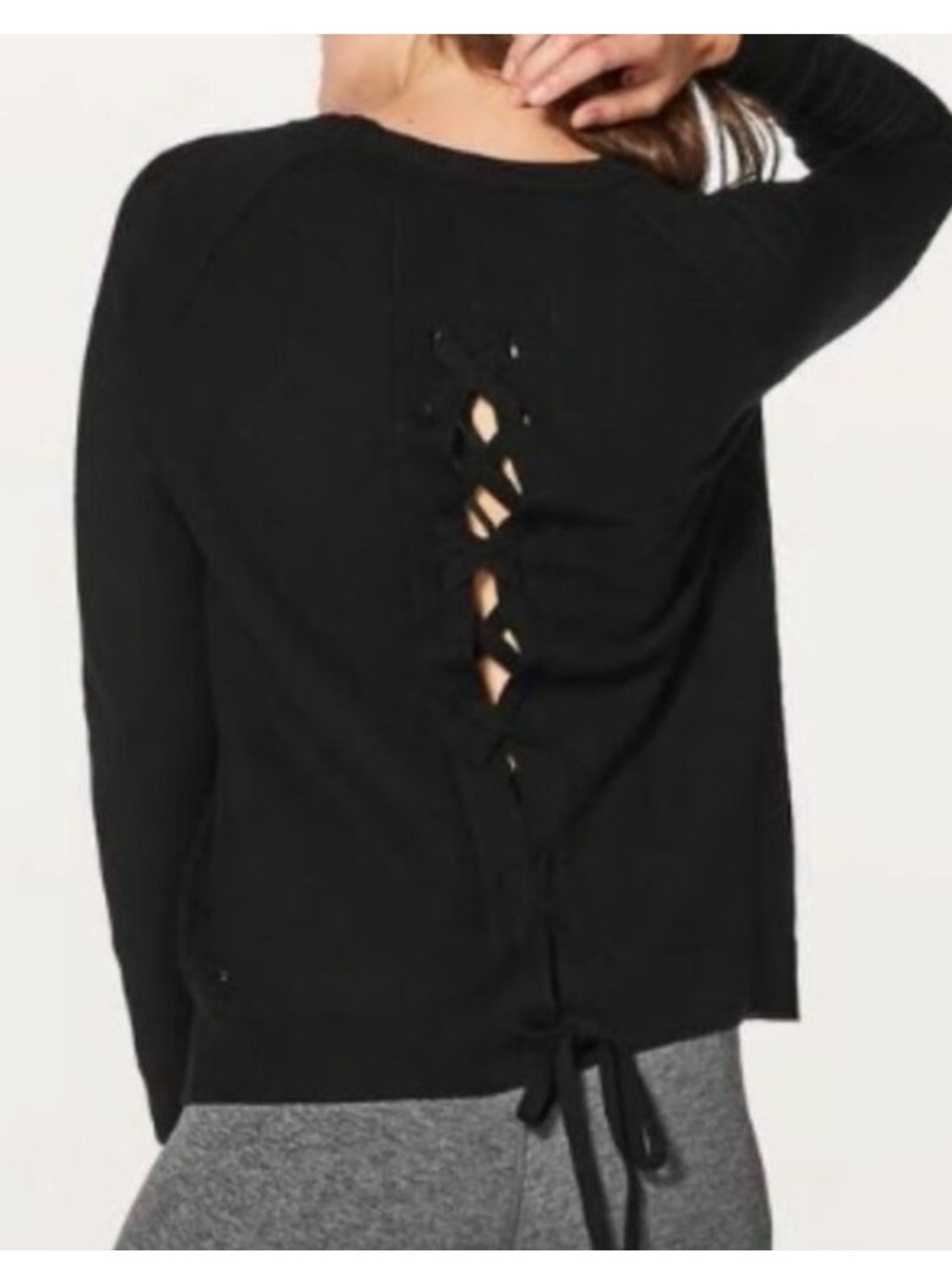 Lululemon Back Lace-Up Merino Wool Sweater
